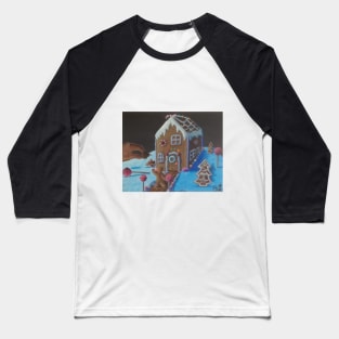 Gingerbread House Being Destroyed Baseball T-Shirt